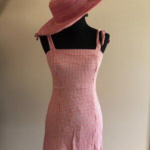Sage The Label Coral Gingham Summer Dress